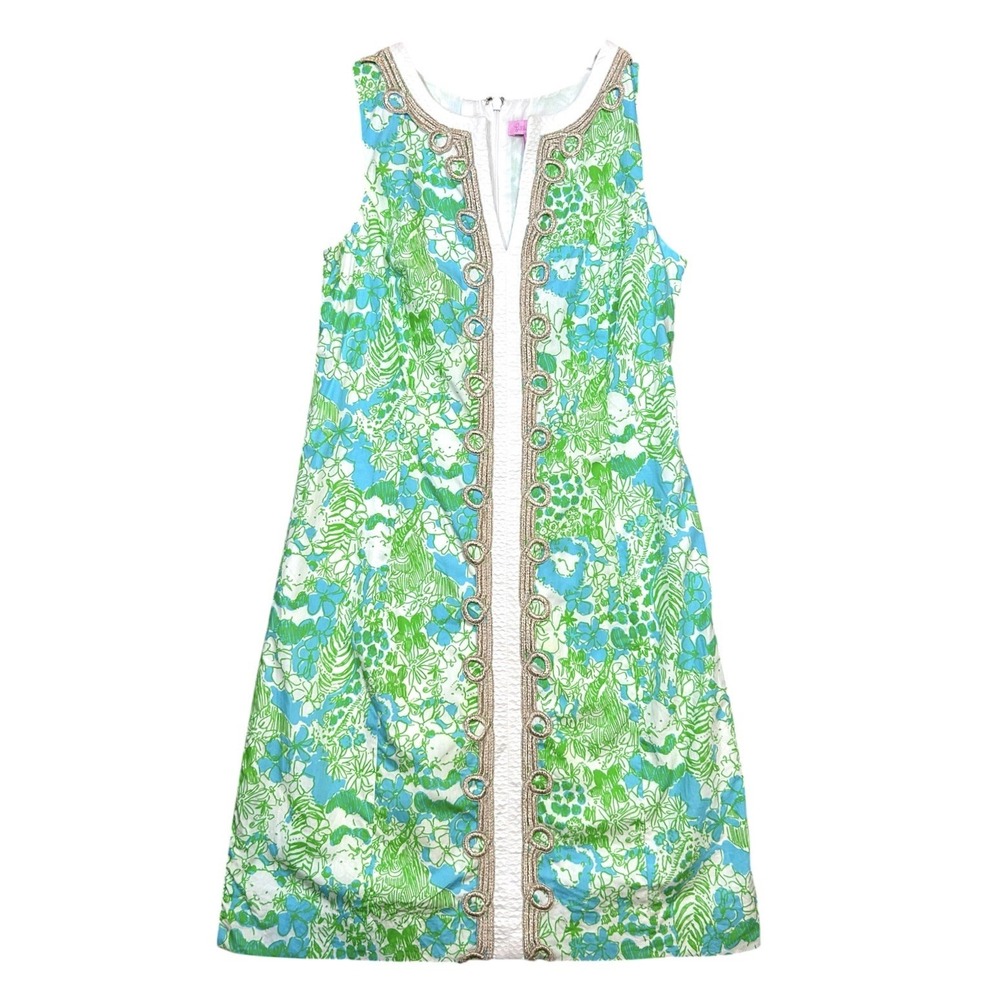 Lilly Pulitzer Janice Shift Dress in It's a Zoo Coastal Chic Tropical Size 4